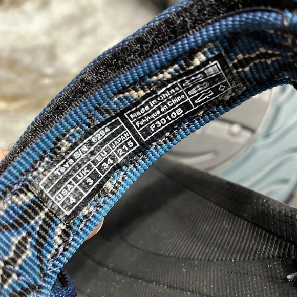 TEVA HURRICANE HIKING SPORT ADJUSTABLE STRAP BLUE/BLACK SANDAL size 4 - Picture 4 of 10